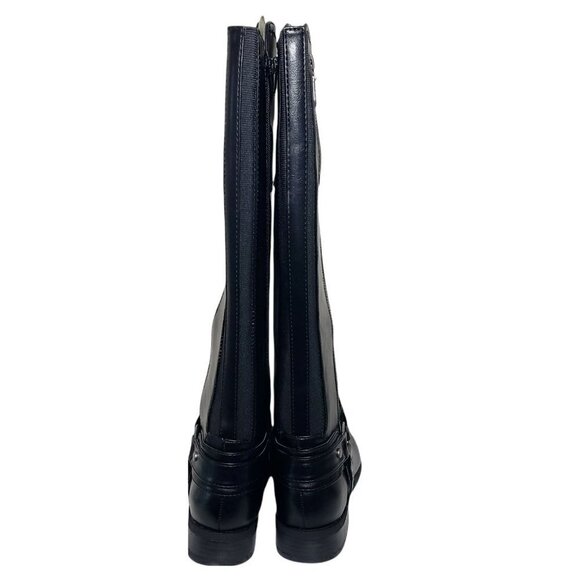 GBG Los Angeles Womens Black Pull On Round Toe Zip Knee High Riding Boot Various - Picture 4 of 8